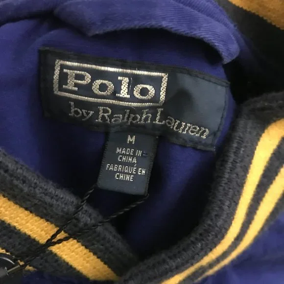 NWT $498 POLO SPORTSMAN RALPH LAUREN PINE LAKE BASEBALL JACKET BLUE YELLOW SZ M - Picture 6 of 7